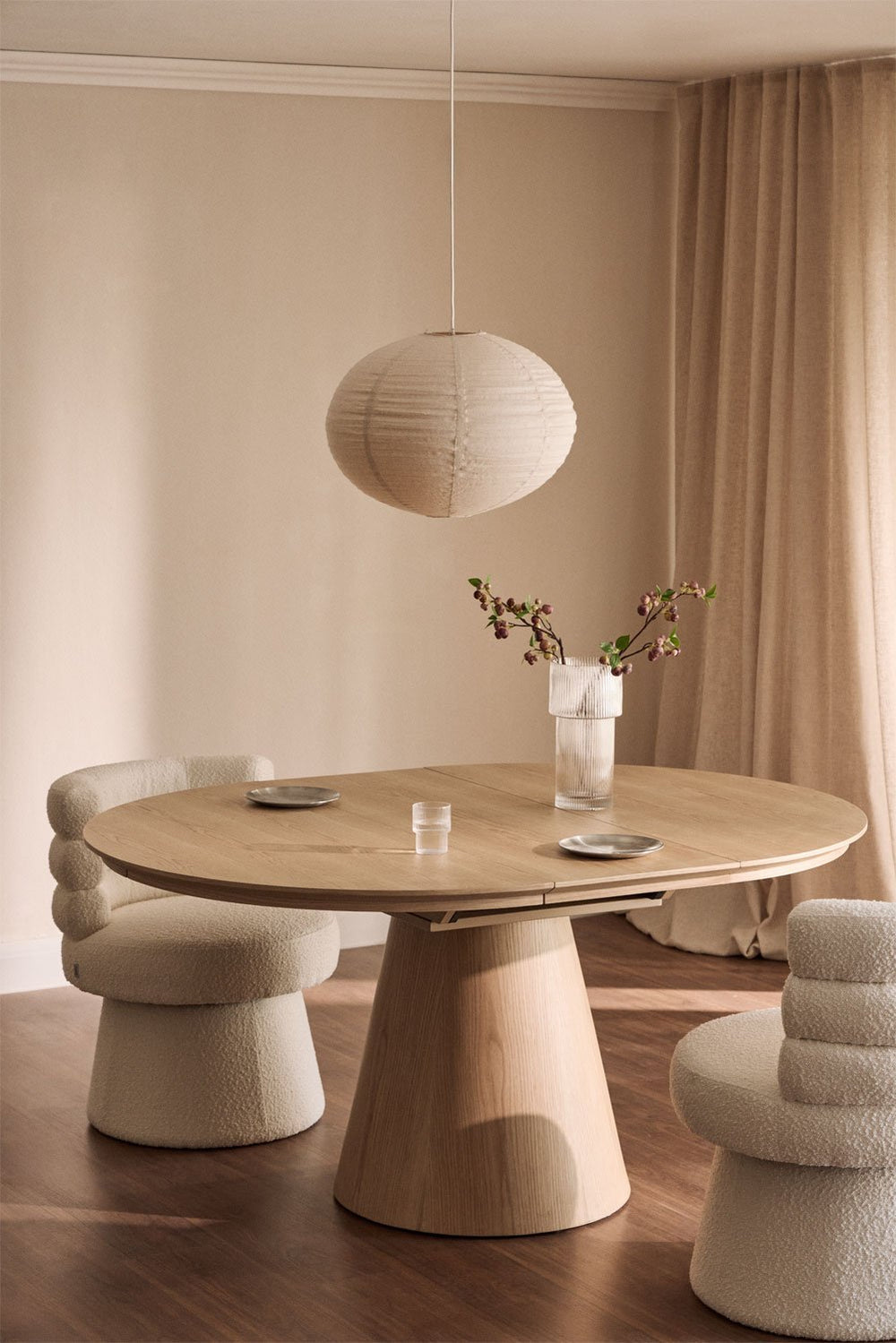 Stalas MONTANA, išskleidžiamas, ąžuolo