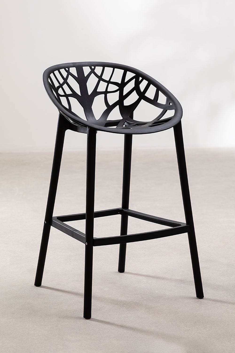 Bāra krēsls MEKANO, melns, 65 cm