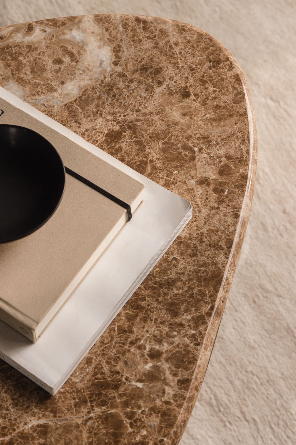 Šoninis staliukas DTIRAE, MDF ir marmuras