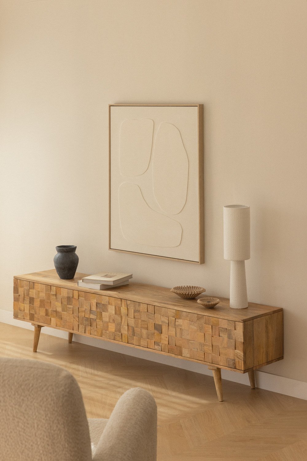 TV spintelė JLEANDIA, mango mediena