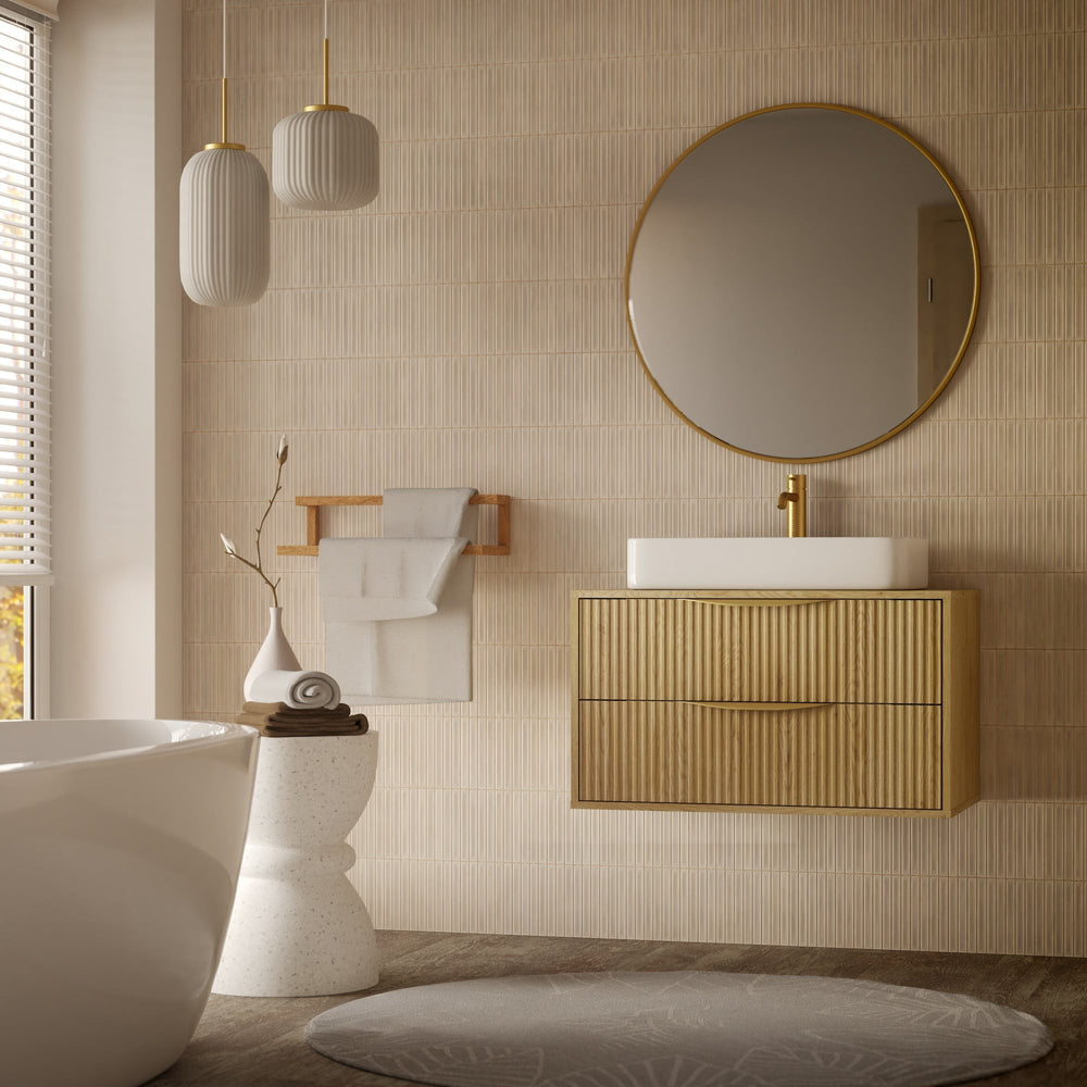 Vonios spintelė BERYL 2.0, ąžuolas kremona, 80 cm