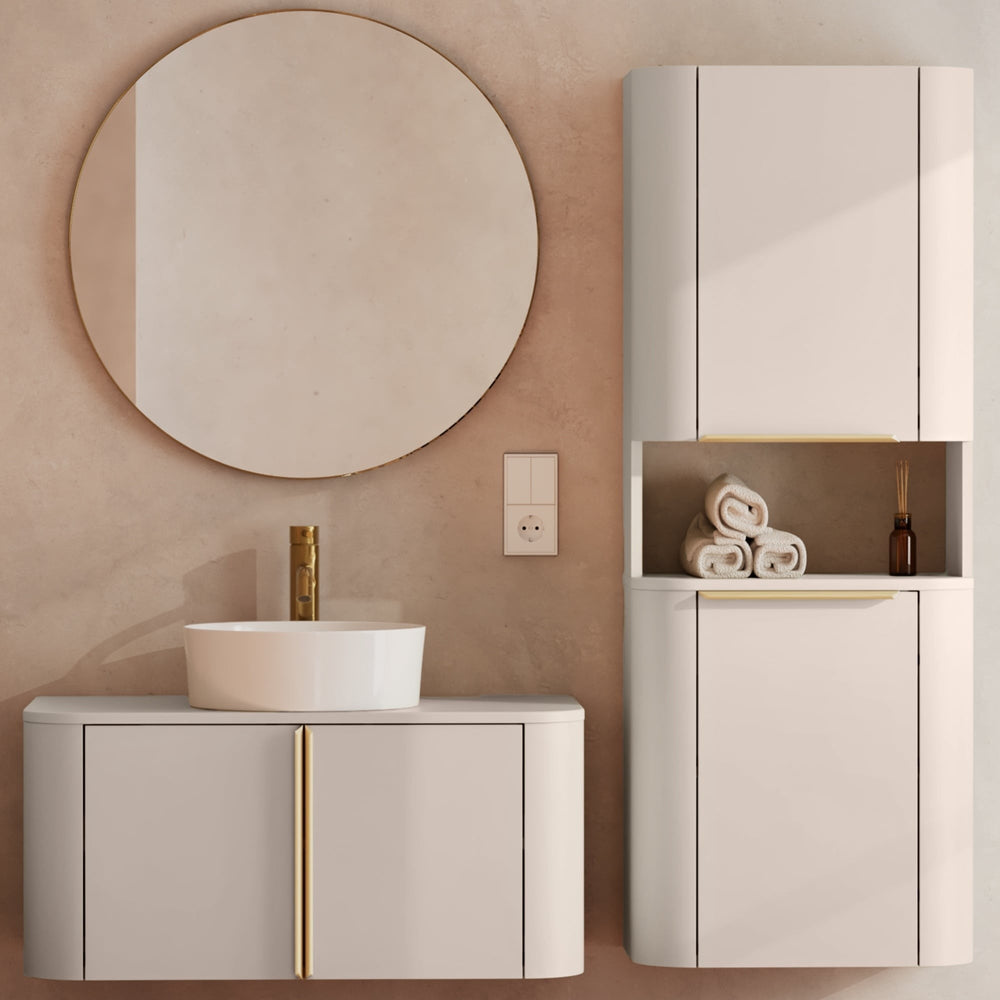 Vonios spintelė BLEUET, kašmyras, aukso rankenos