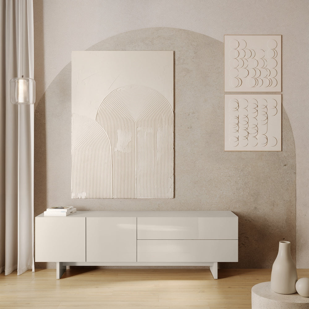 Dining chair MASTIC, cream beige/brown ash