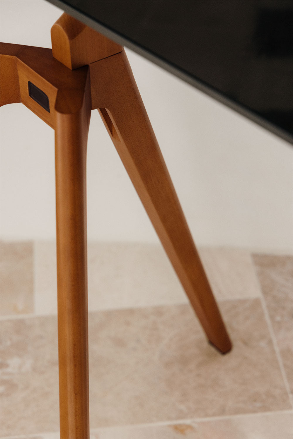 TV Stand JONNY, steel and beech
