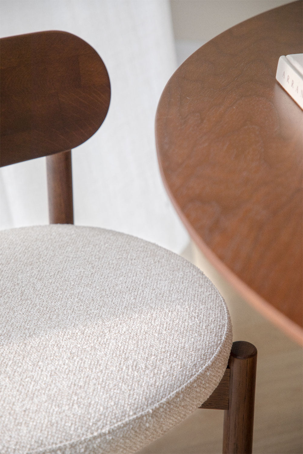 Dining chair BIANCA, oak wood, dark