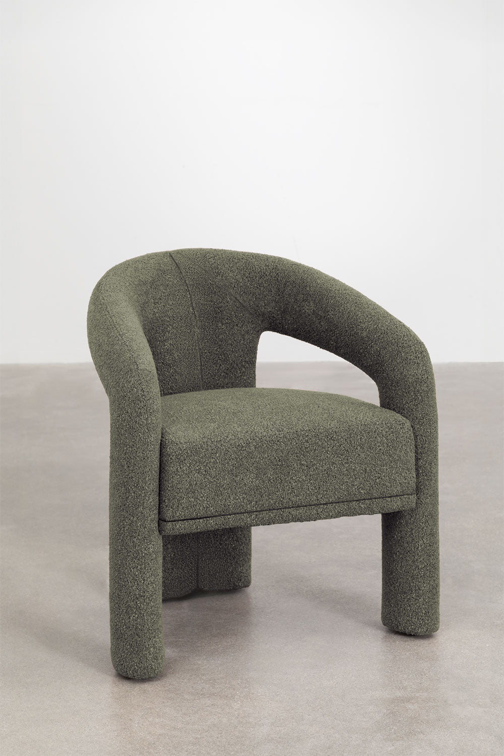 Dining chair GRECA, bouclé, green
