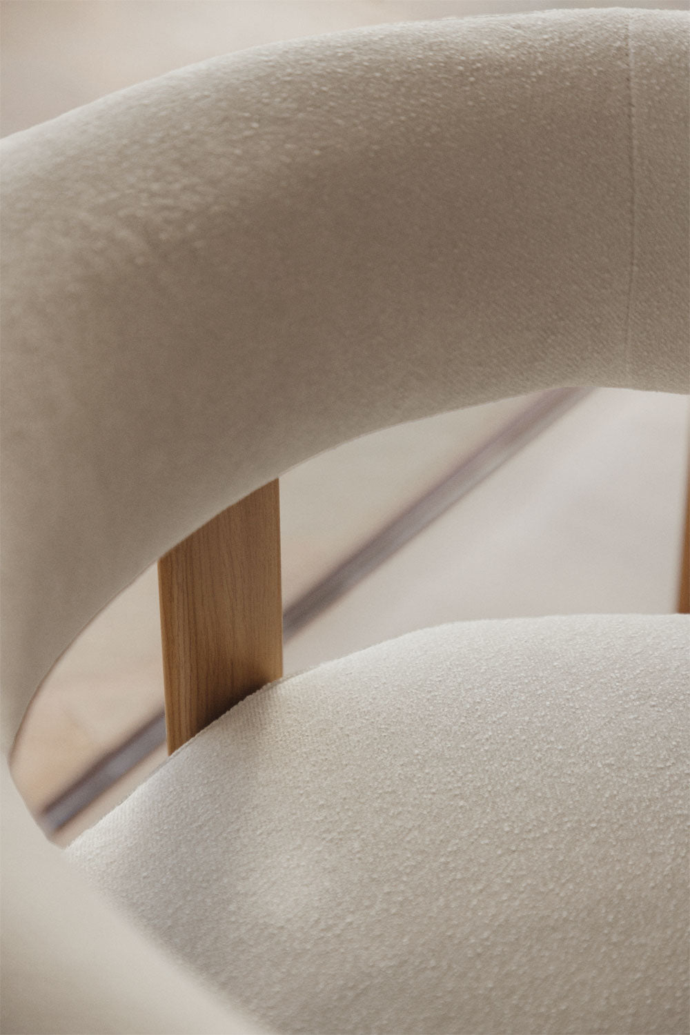 Dining chair JOLIE with armrests, cream color