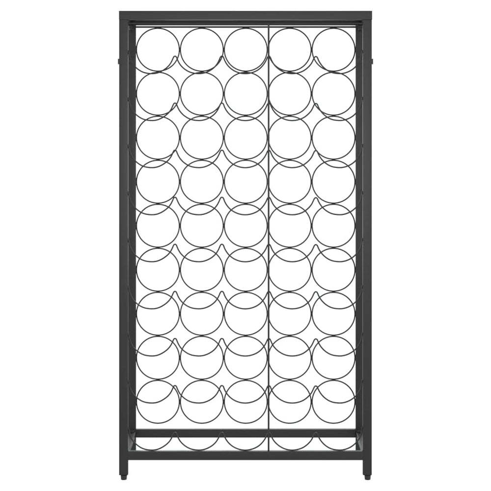 Vyno laikiklis 45 buteliams, juodas, 54x18x100cm, kalta geležis - Namų Idėja