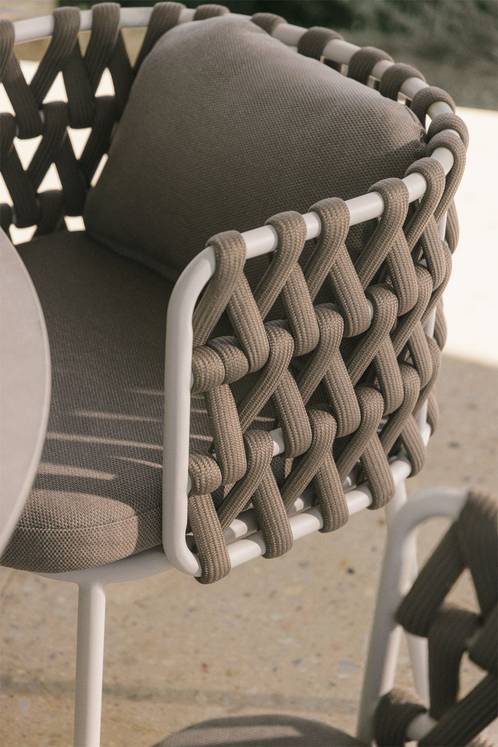Outdoor chair TEVARY, with armrests, white (1 pc.)