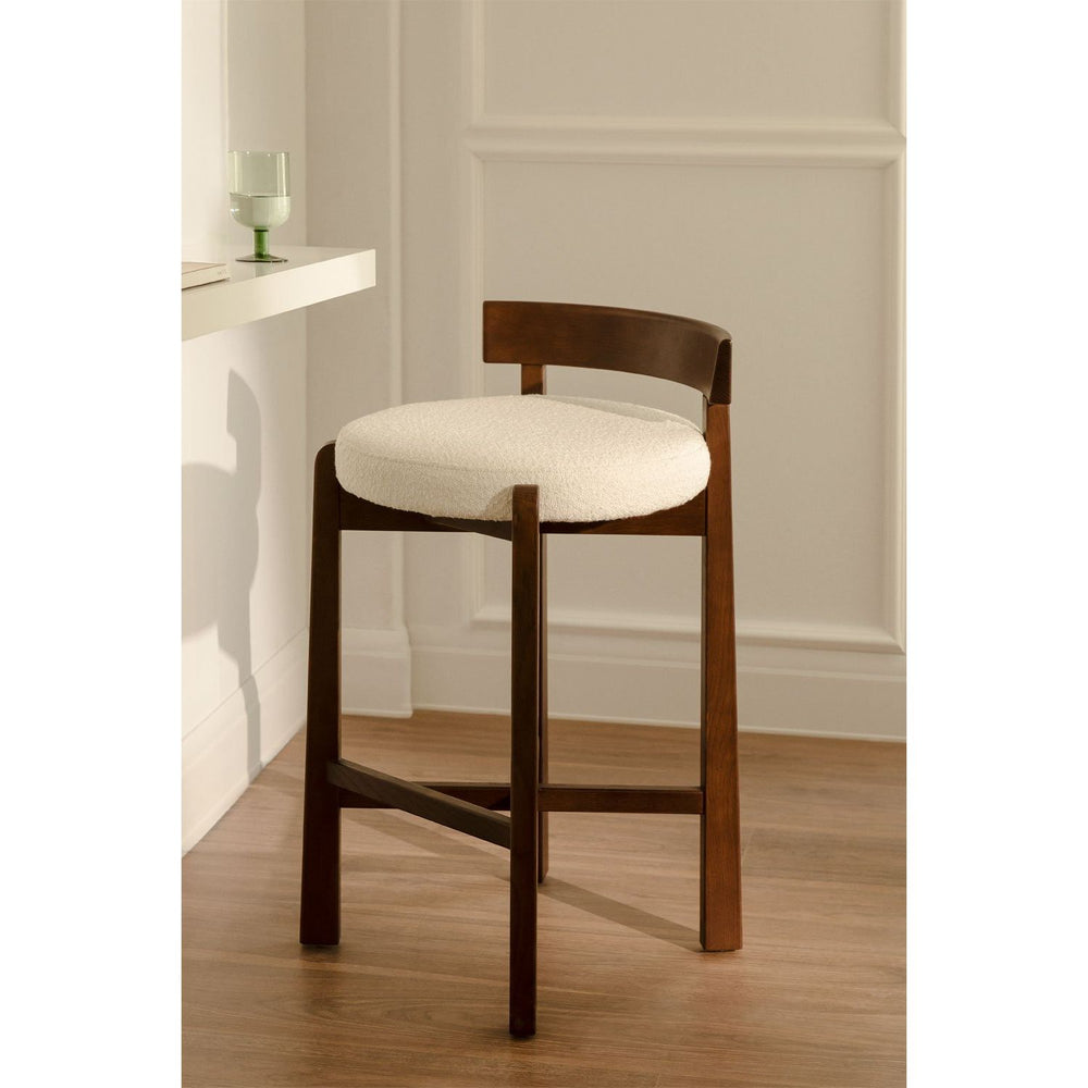 Aukšta taburetė MONA, 65cm., bouclé audinys