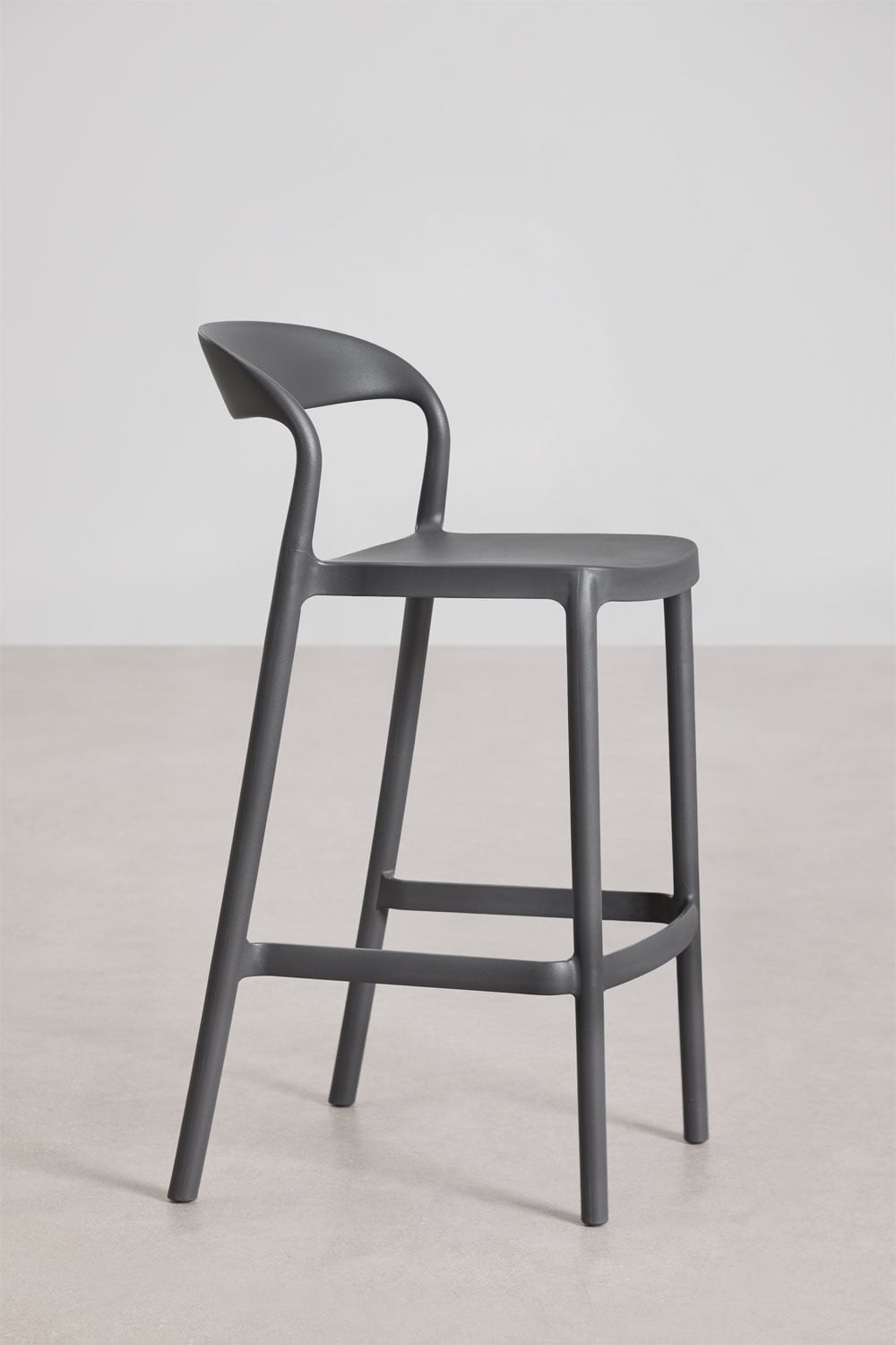 Lauko baro kėdė TERRA, grafito pilka, 65 cm