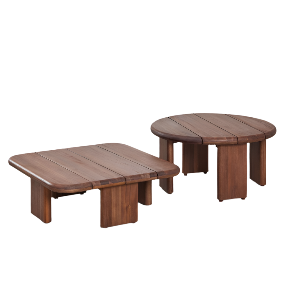 2 kavos staliukų komplektas FAME iš akacijos medienos