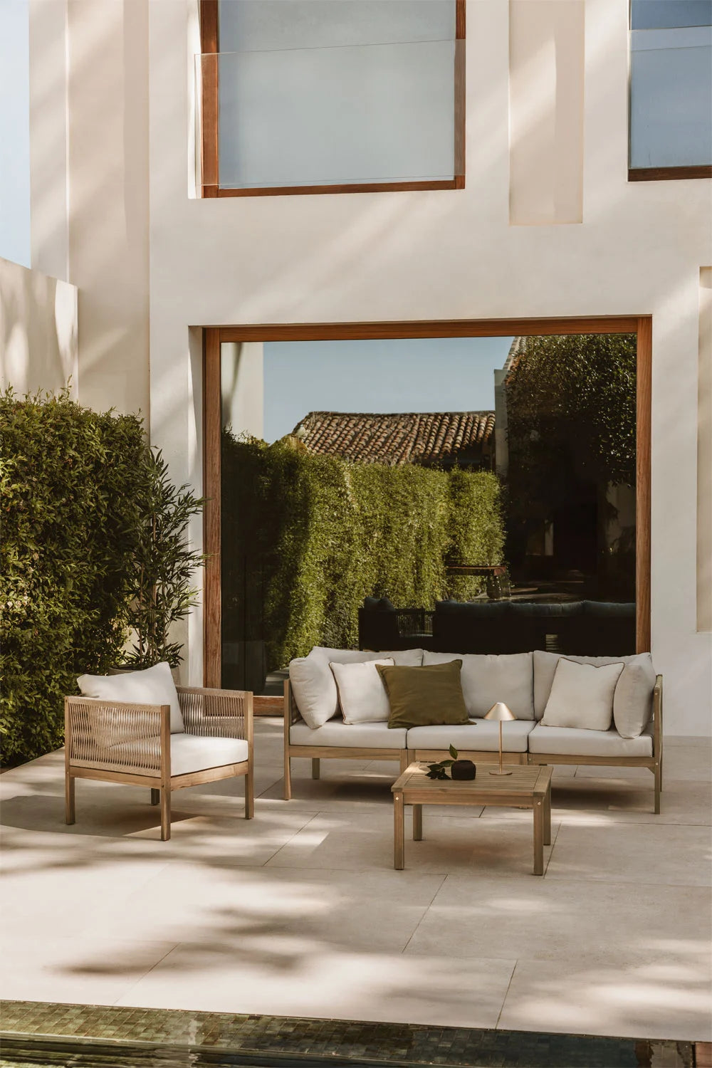 Lauko komplektas RENARO, natūrali mediena