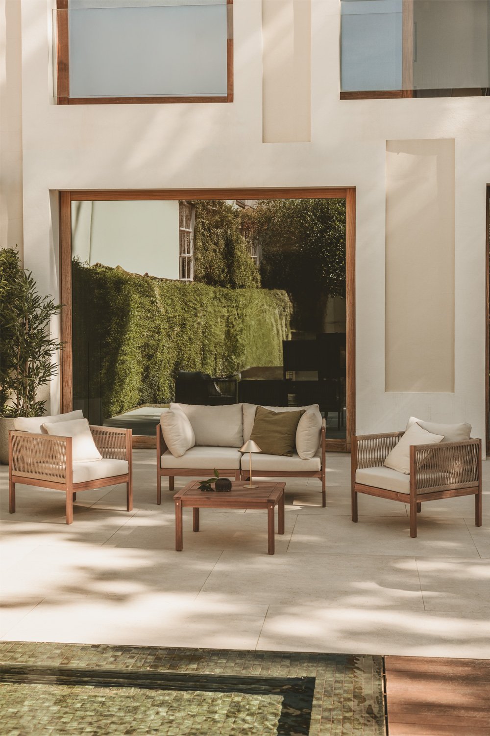 Lauko komplektas RENARO L, natūrali mediena