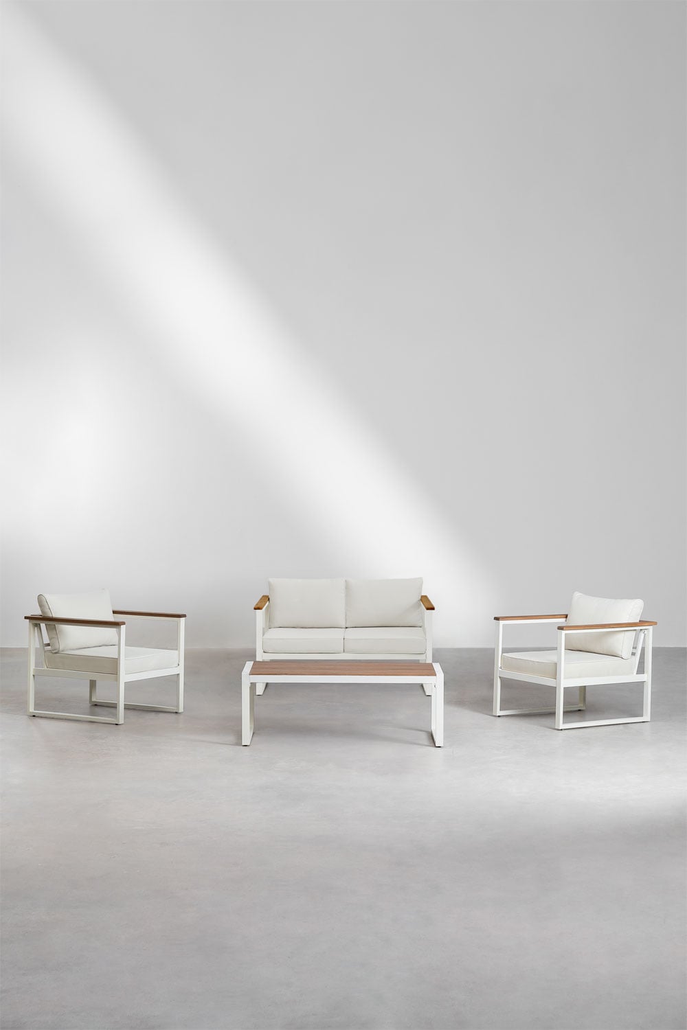 Set ALCANTO, 4-seater, white