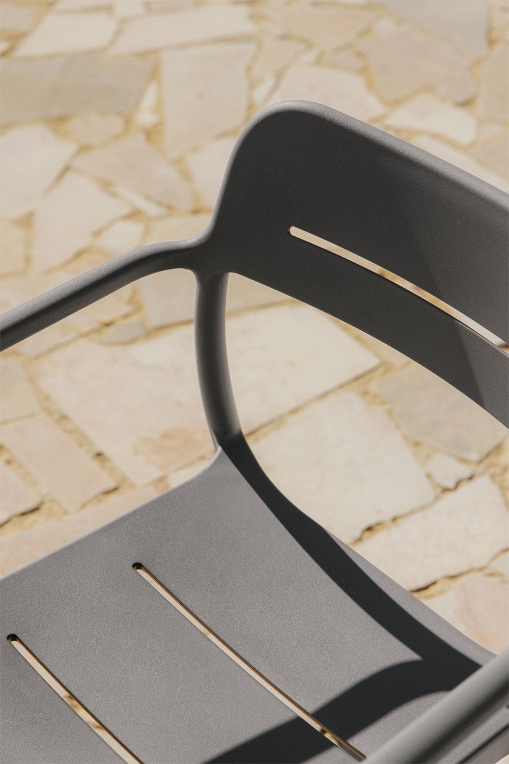 Outdoor chair GRZARA, graphite gray