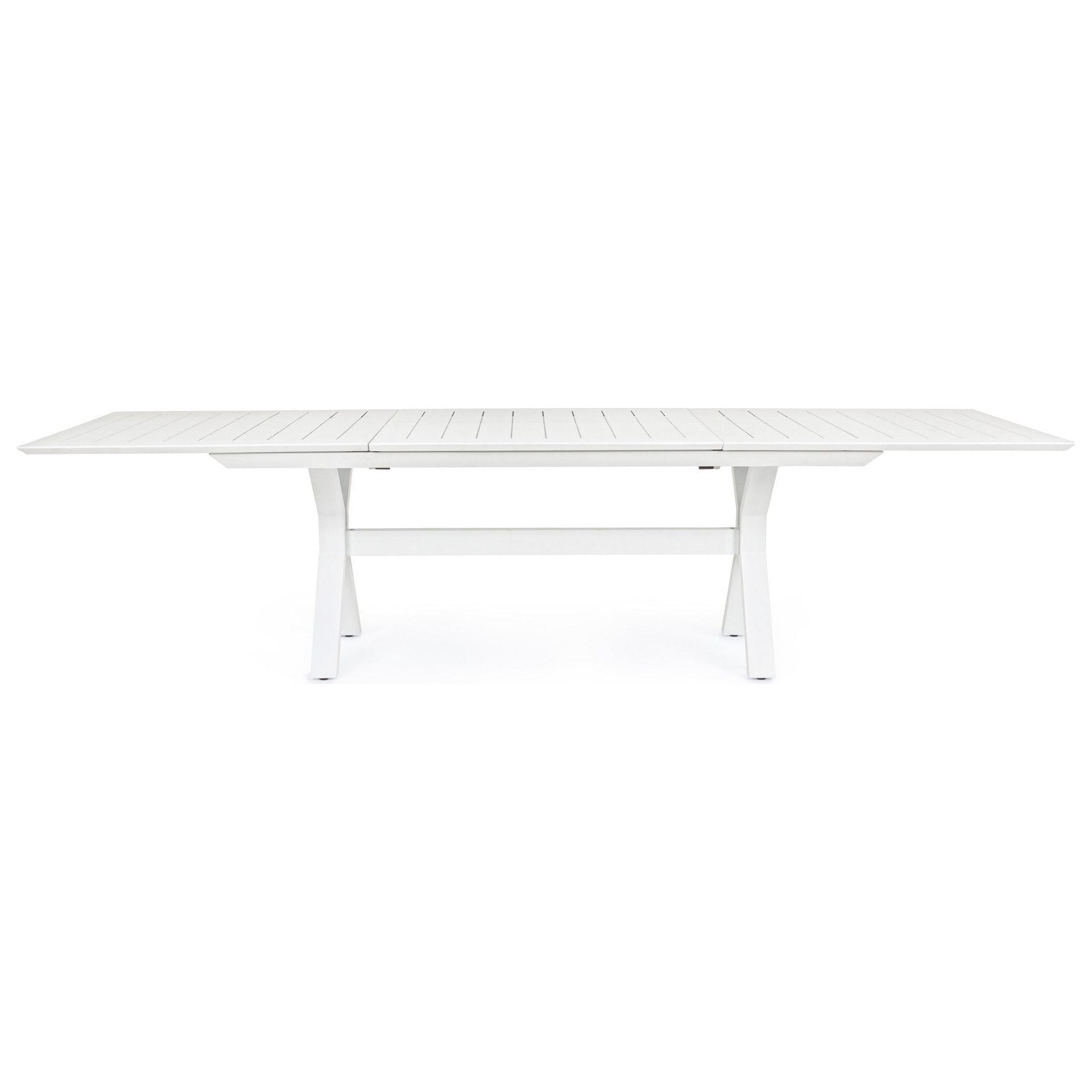 Lauko valgomojo stalas KENYON WHITE, 200-300X110 cm