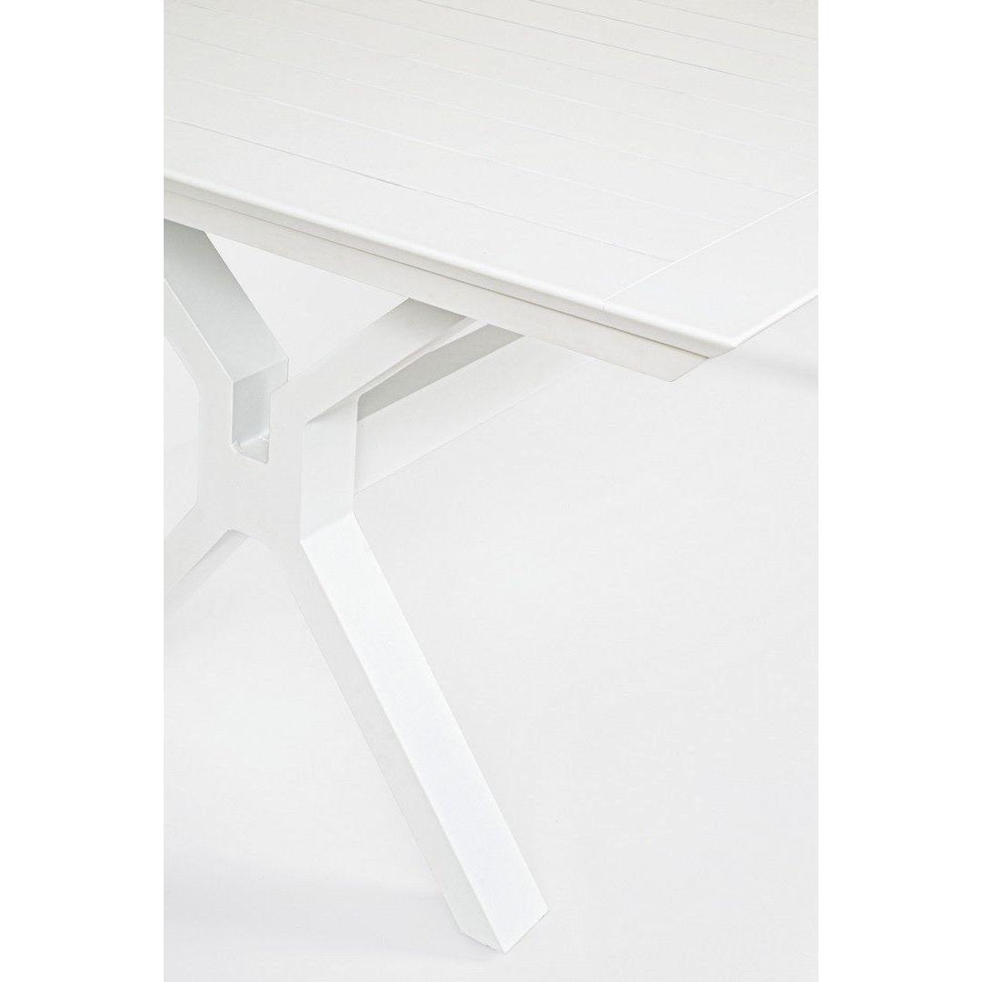 Lauko valgomojo stalas KENYON WHITE, 200-300X110 cm