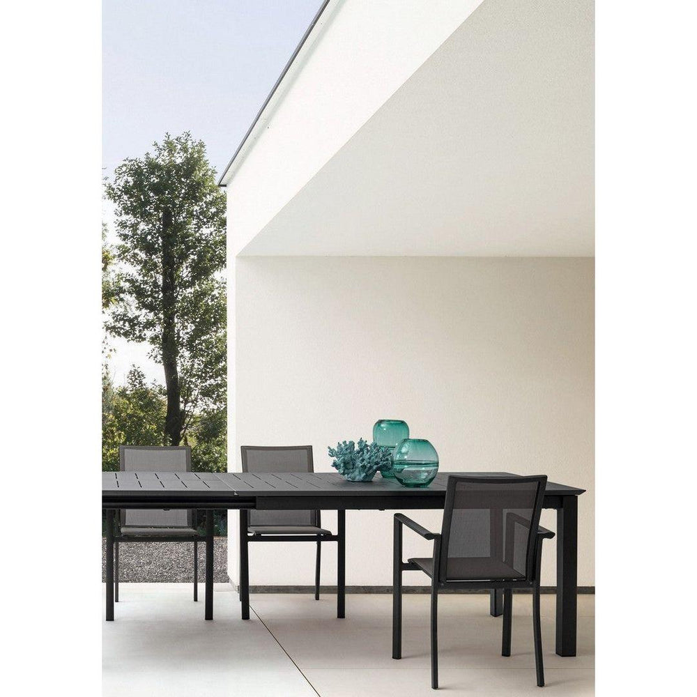 KONNOR CHARC outdoor dining table, 160-240X100 cm