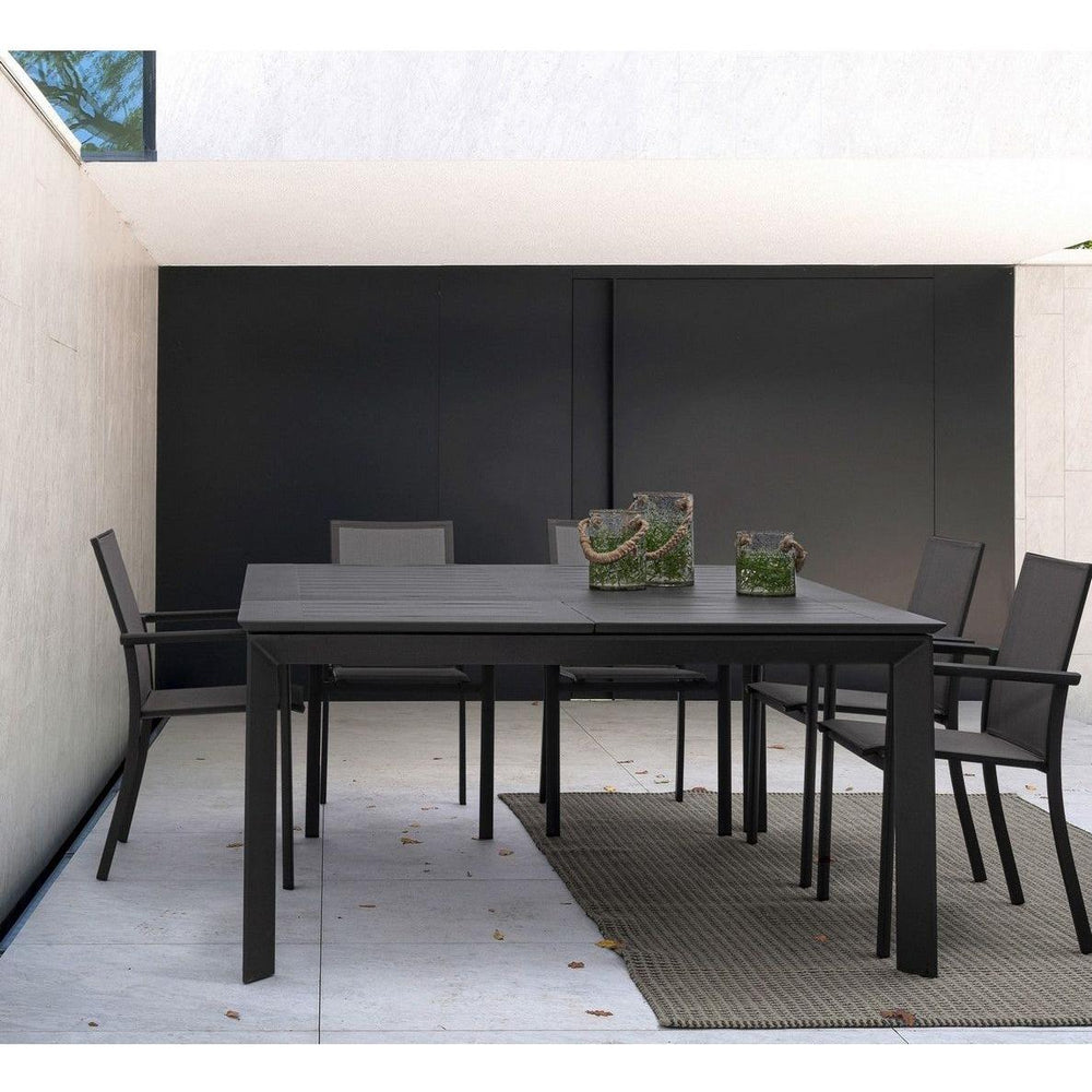 KONNOR CHARC Outdoor Dining Table, 110-160X160