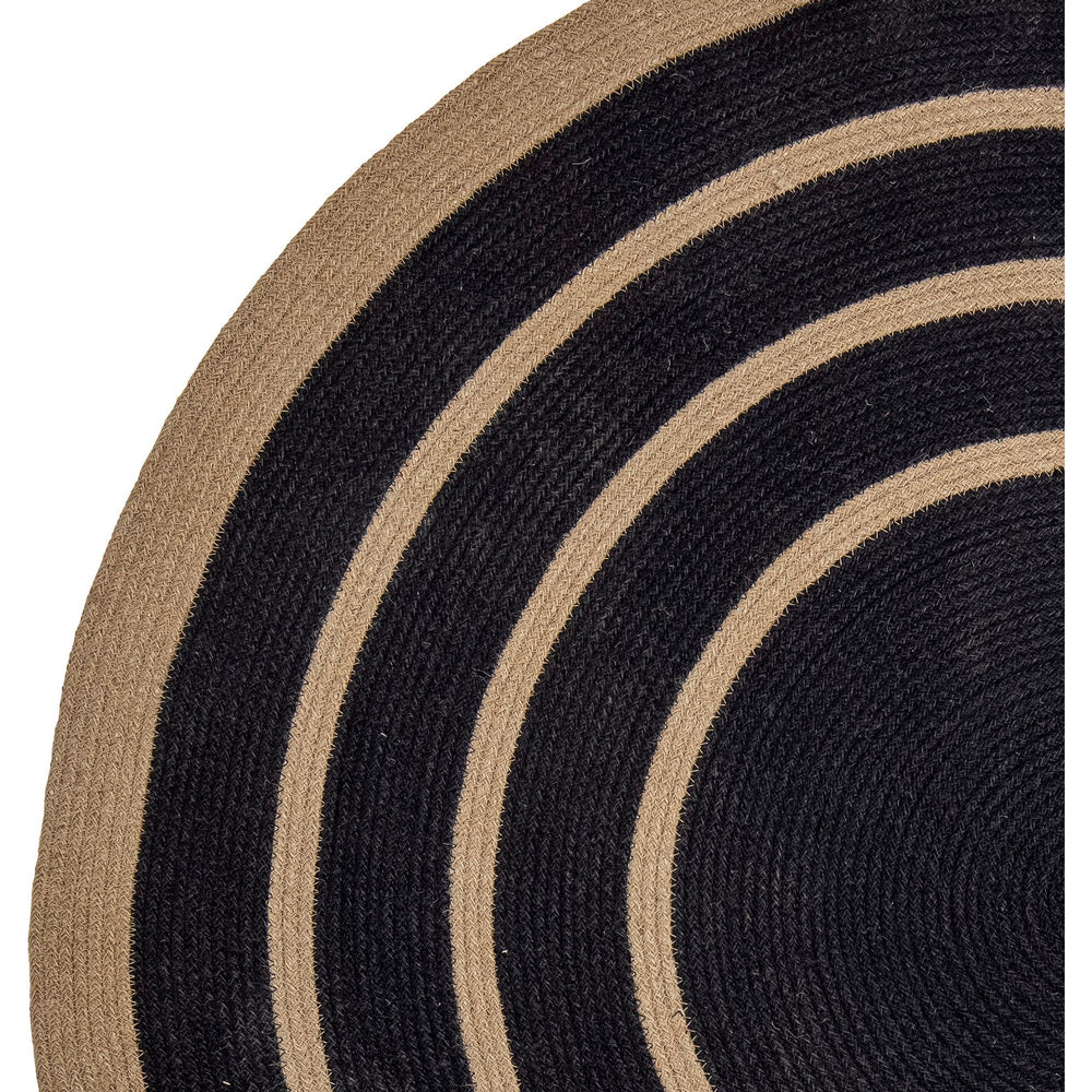 Kilimas LUNE, juoda spalva, džiutas