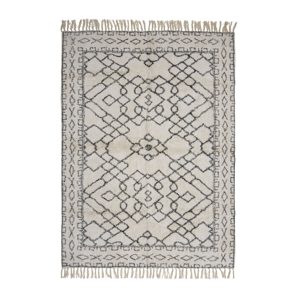 'Jaqueline' kilimėlis, baltas, medvilninis