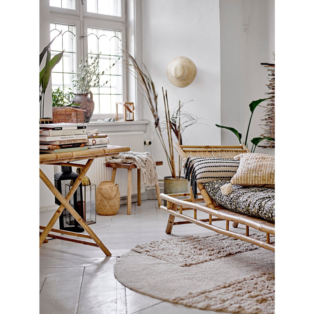 Apvalus kilimas CLARIE, natūralios spalvos, medvilnė