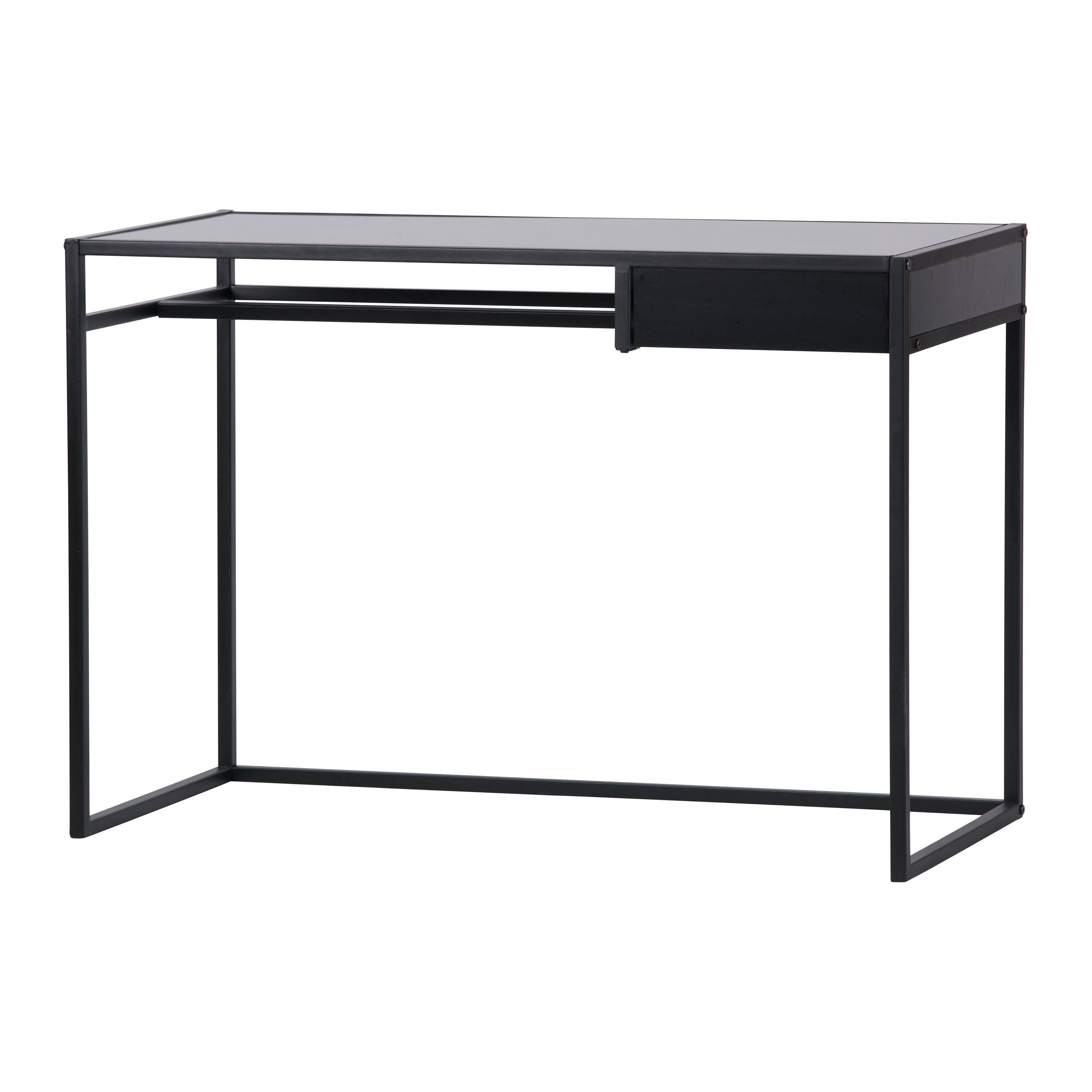 "TEUN" rašomasis stalas, juoda spalva, metalas