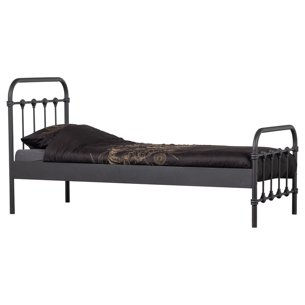 "Moos" lova, metalas, juoda, 90x200 Cm
