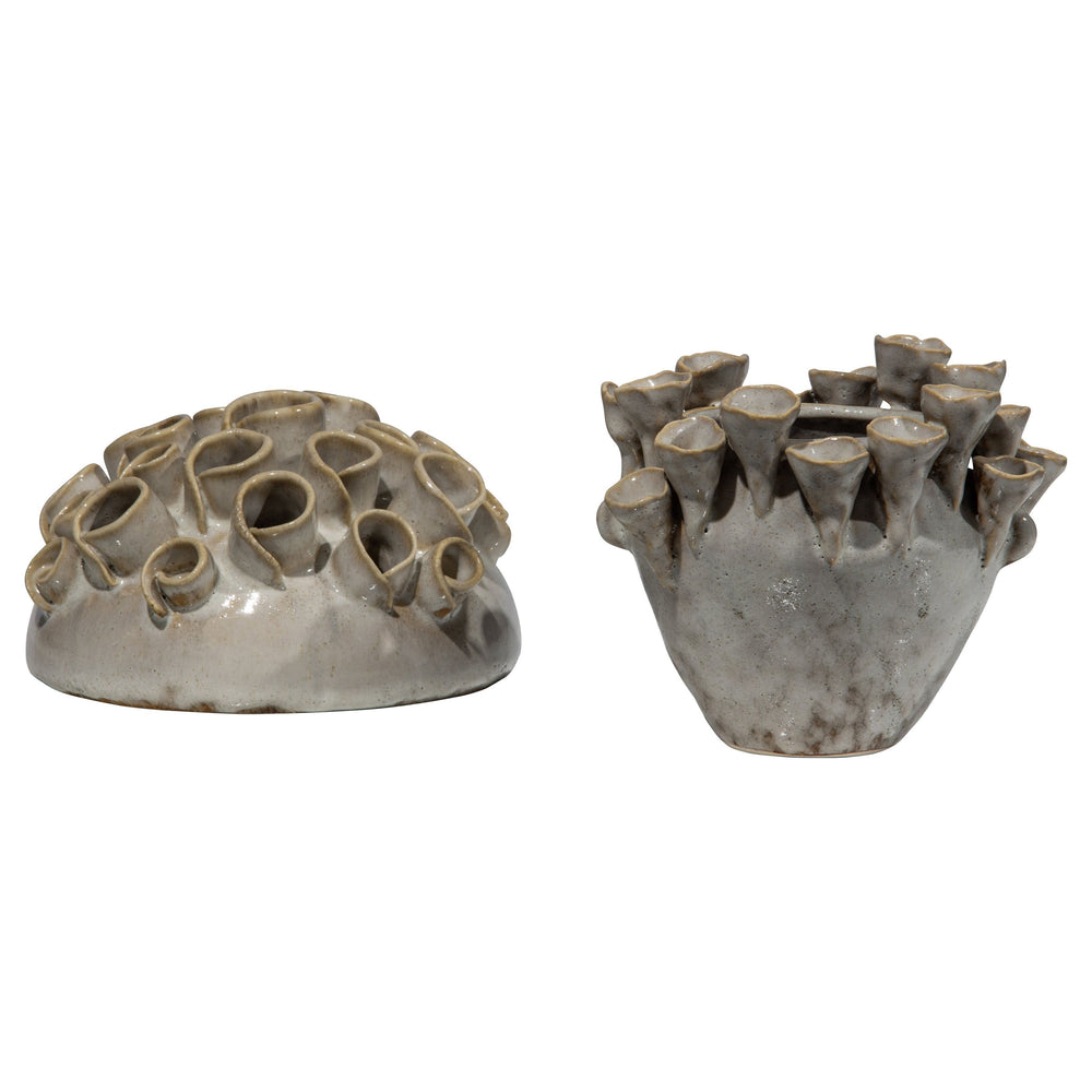 Vaza CORAL, natūrali spalva, keramika