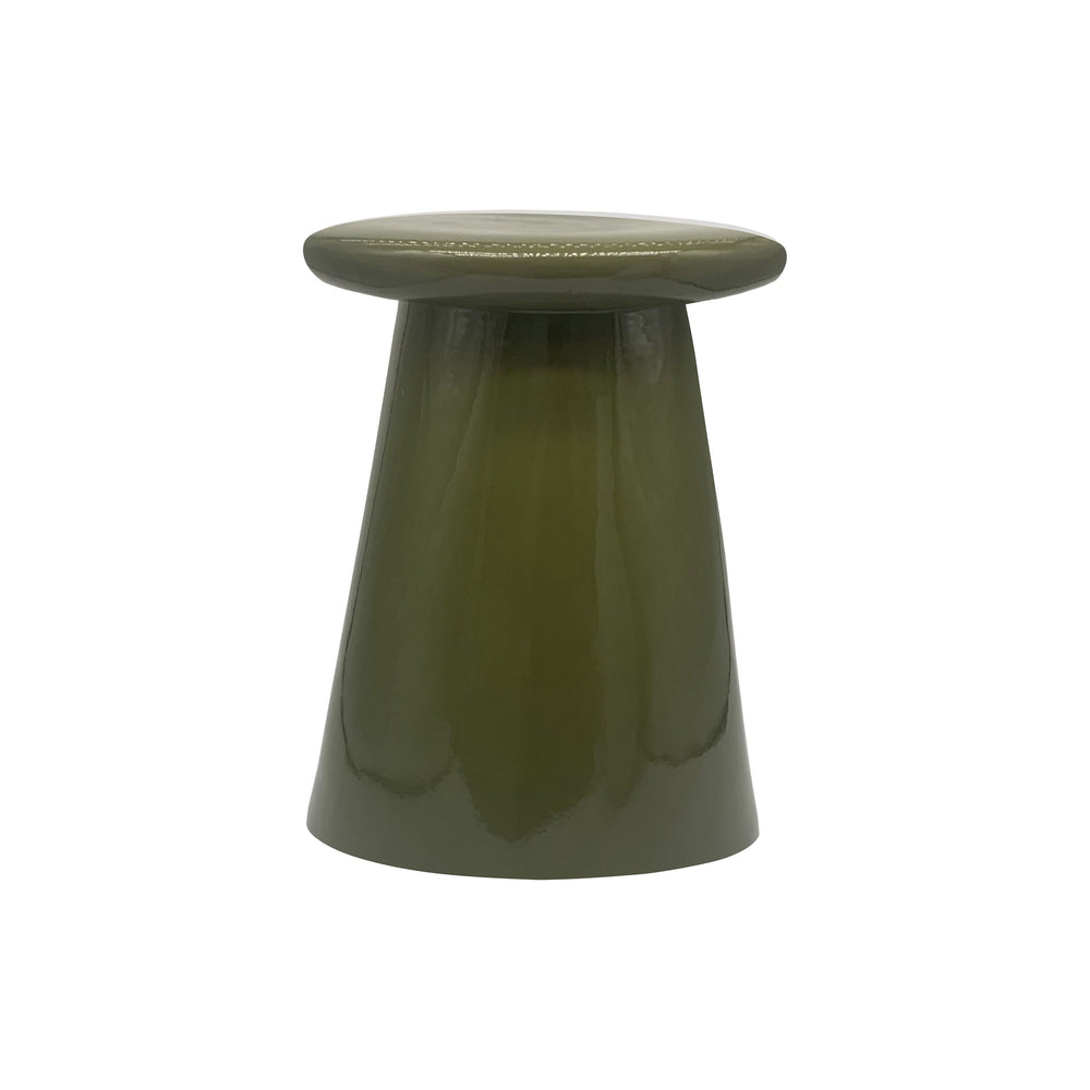 "Button" taburetė, keramika, šiltai žalia, 45x35Øcm