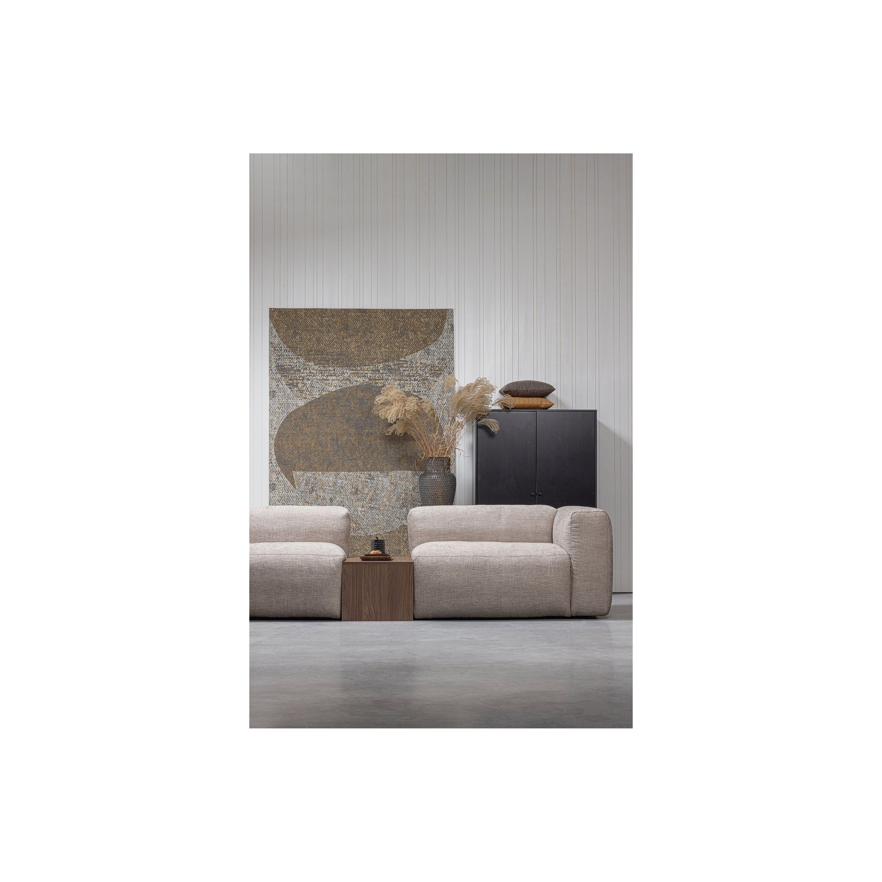 Modulinės sofos kampas YENT, dešinė pusė, natūrali spalva