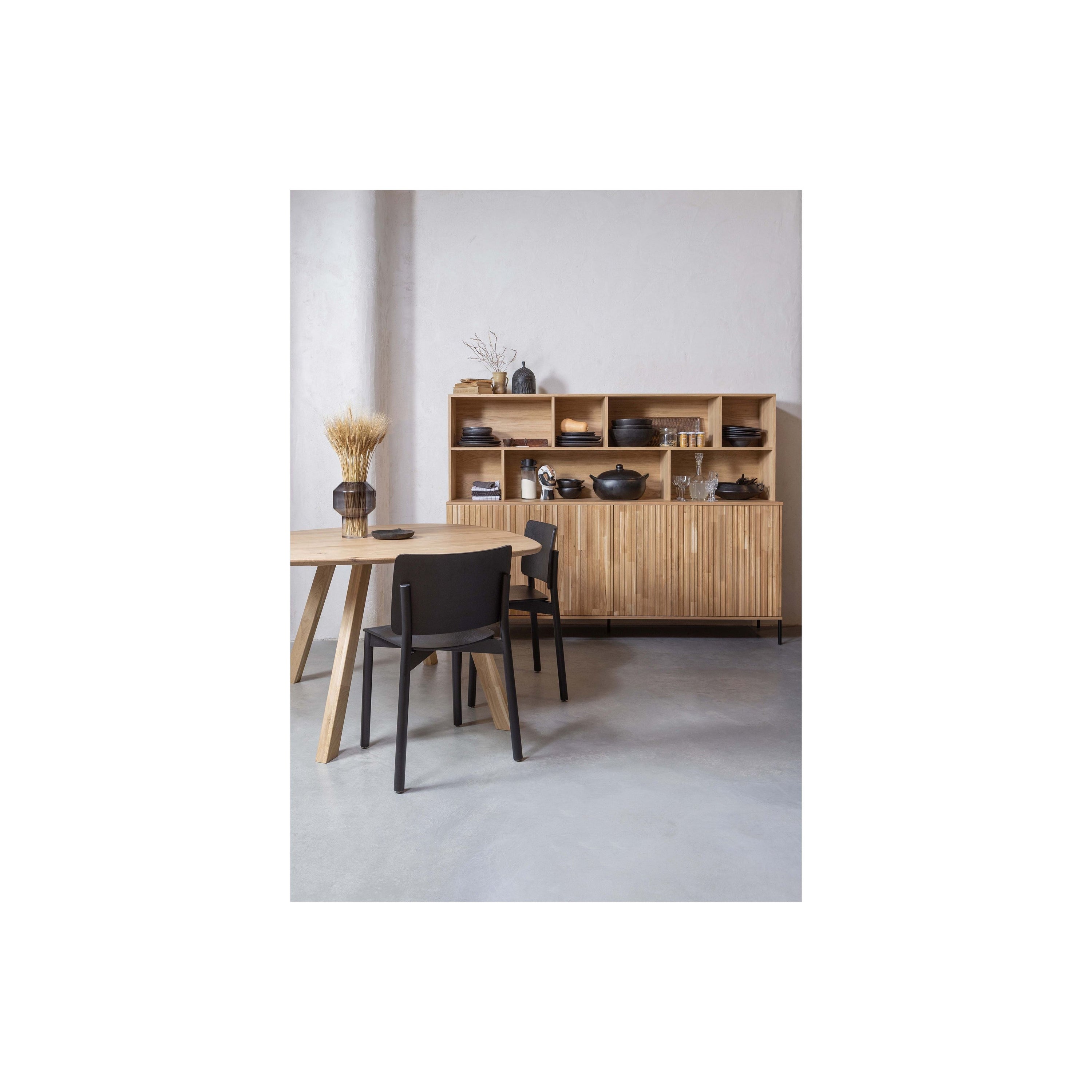 "Tablo" valgomojo stalas, ąžuolo mediena, 130x130