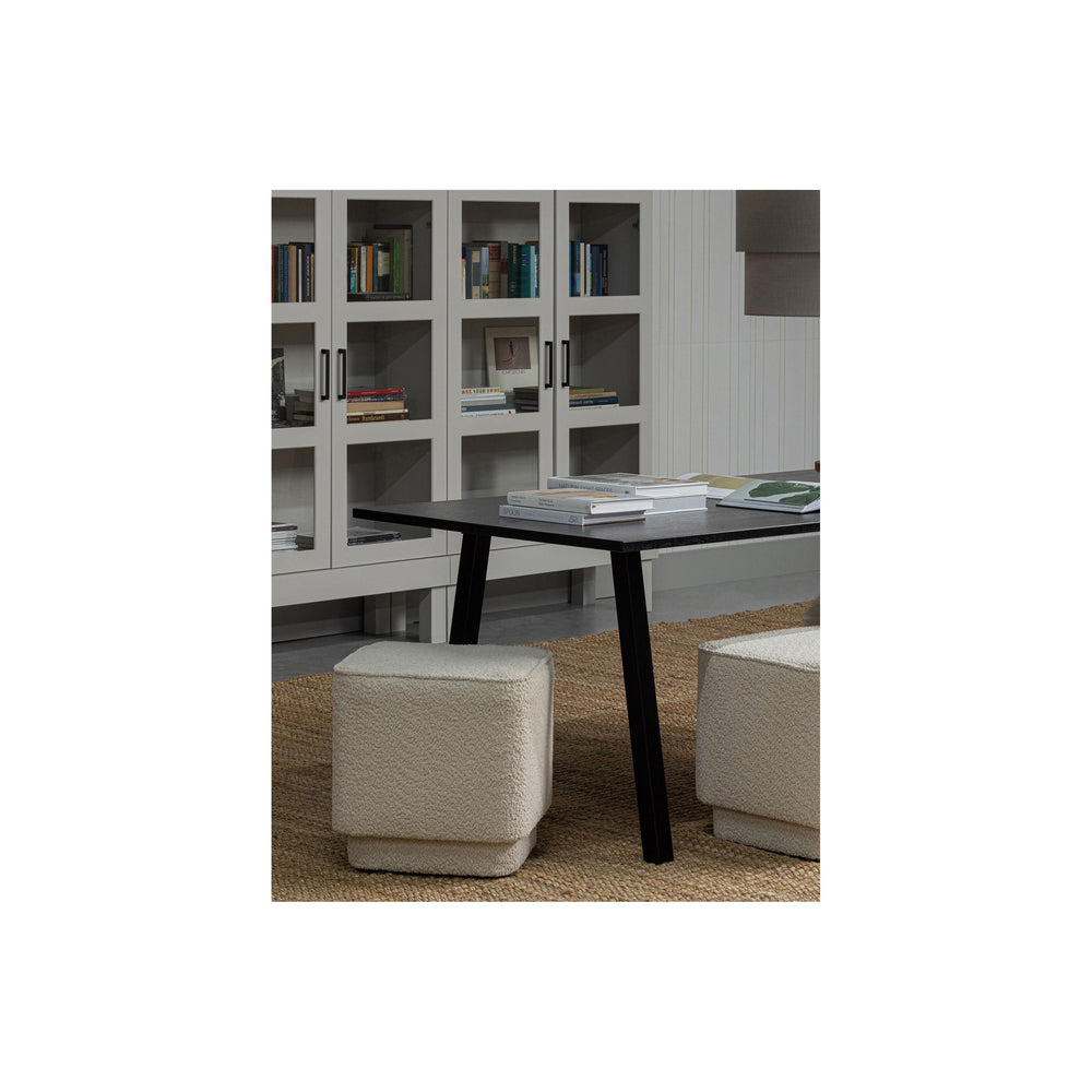 "Tablo" stalas, ąžuolo mediena, juoda, 180x90
