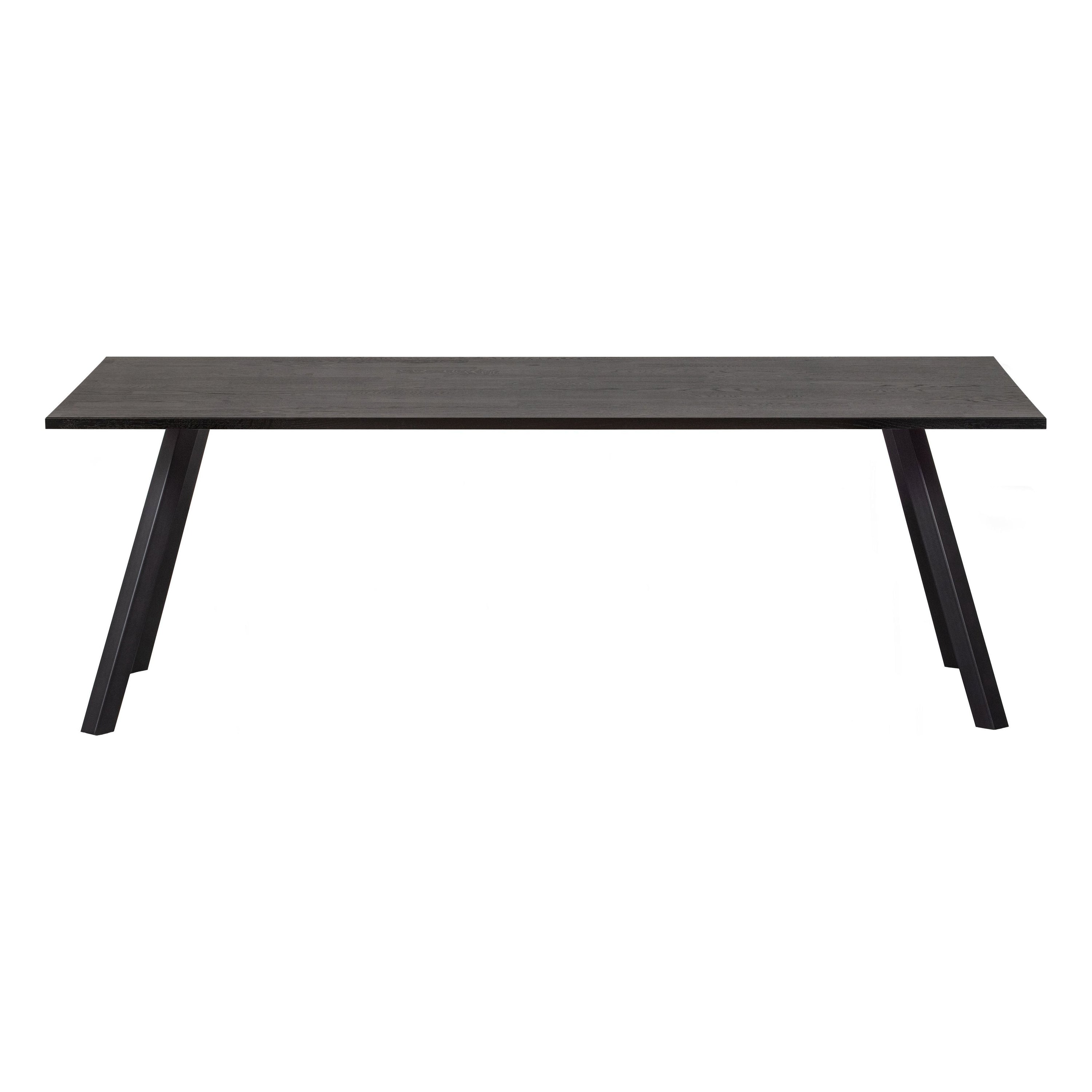 "Tablo" stalas, ąžuolo mediena, juoda, 180x90