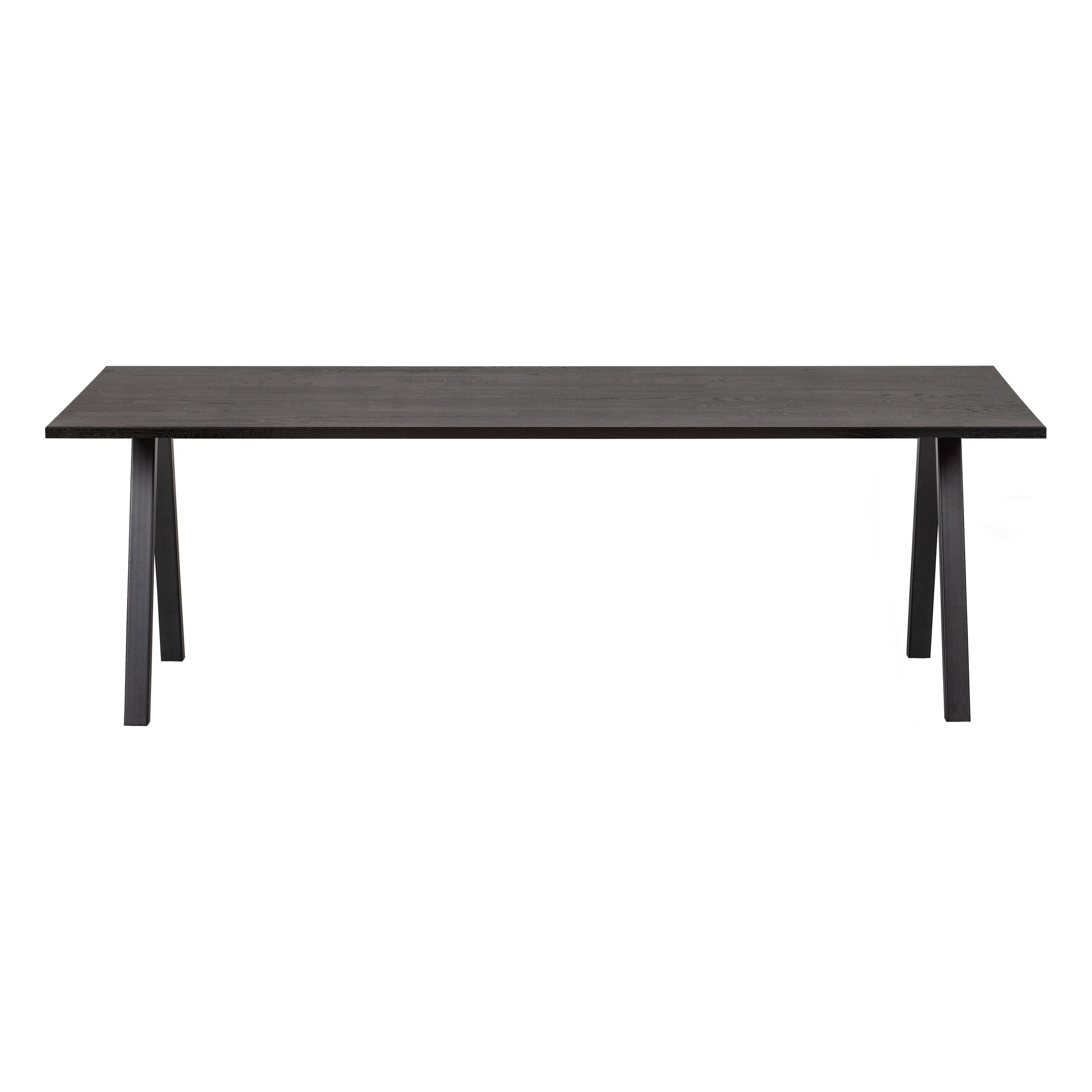 "Tablo" stalas, ąžuolo mediena, juoda, 200x90