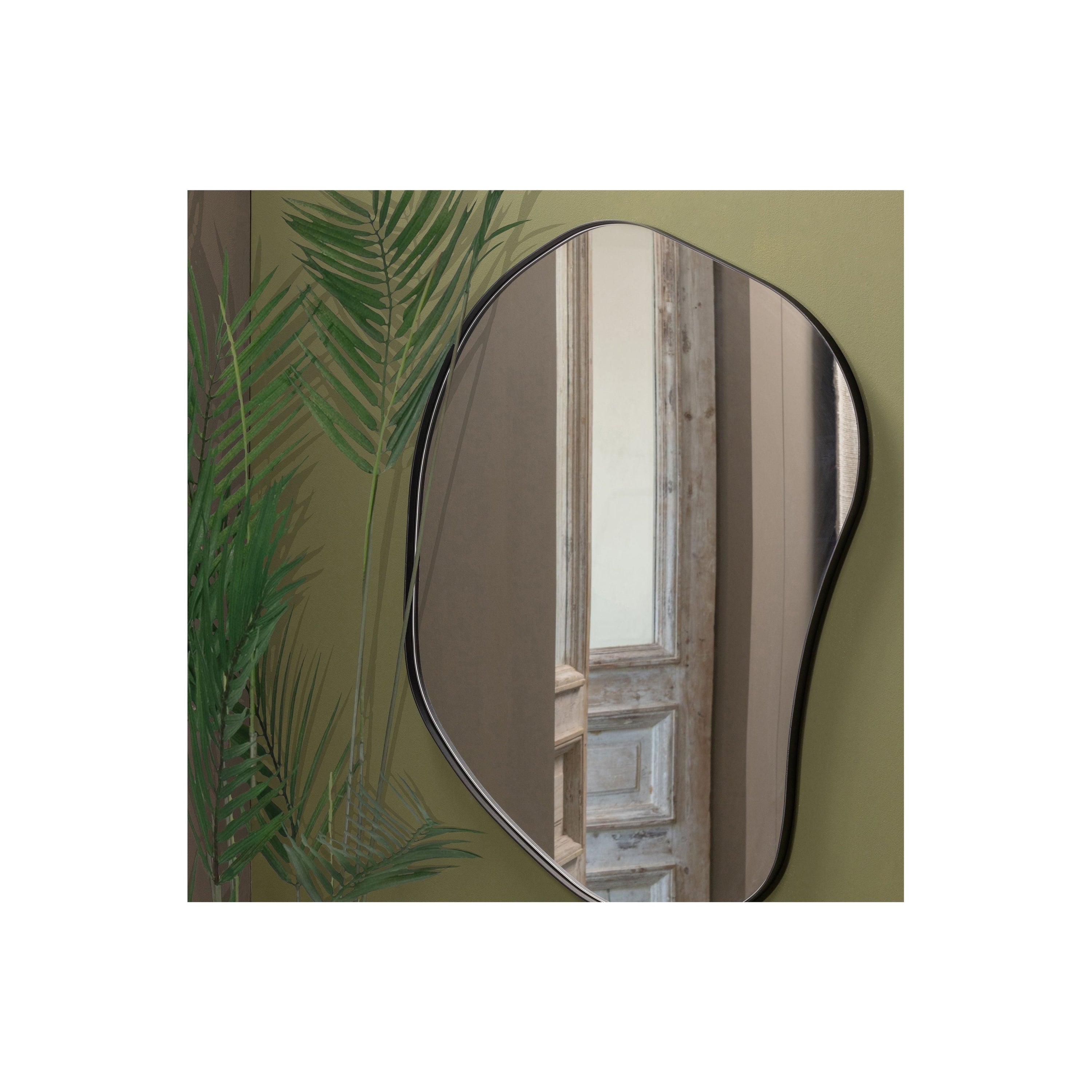 "Romee" veidrodis, metalas, juoda, 100x70cm