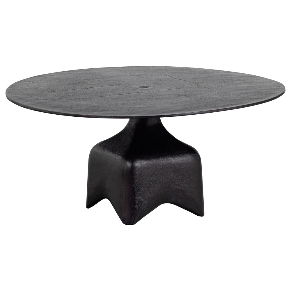 "Foss" kavos staliukas, aliuminis, 40xØ75cm, juoda/ruda