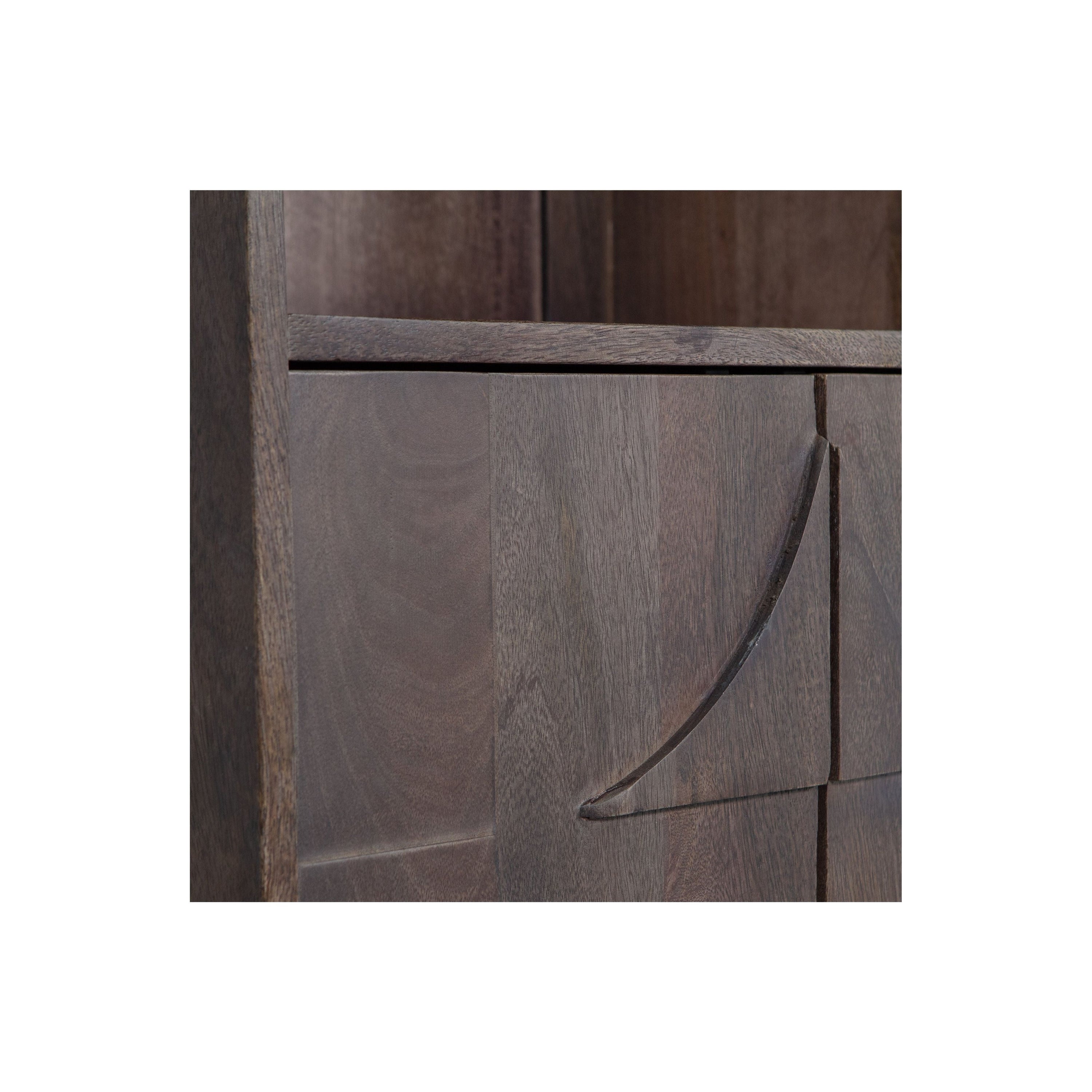 "Draw" 4-ių durų spinta,su atviromis lentynomis, mango mediena