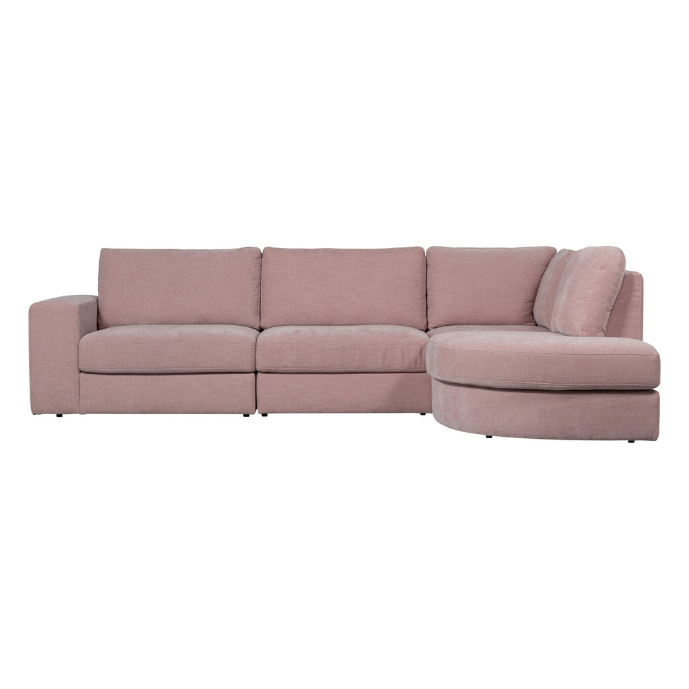 "Family" dešinės pusės kampinė sofa, rožinė