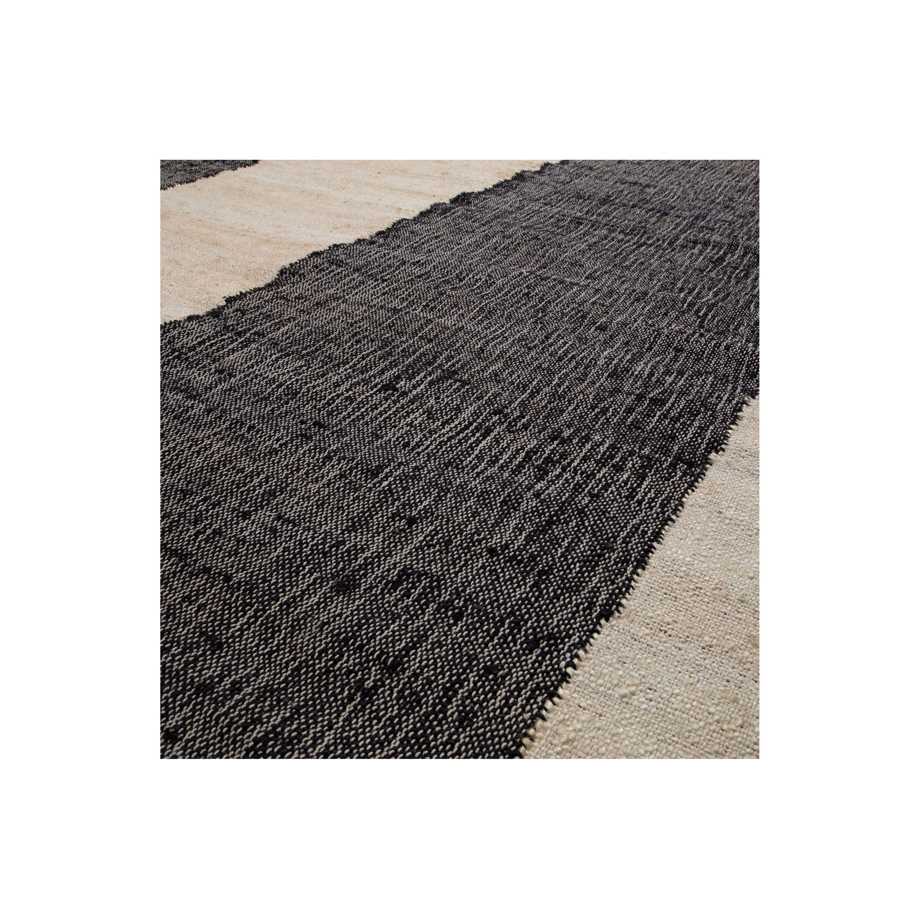 "Lias" kilimas, džiutas, natūrali/juoda, 200x300cm