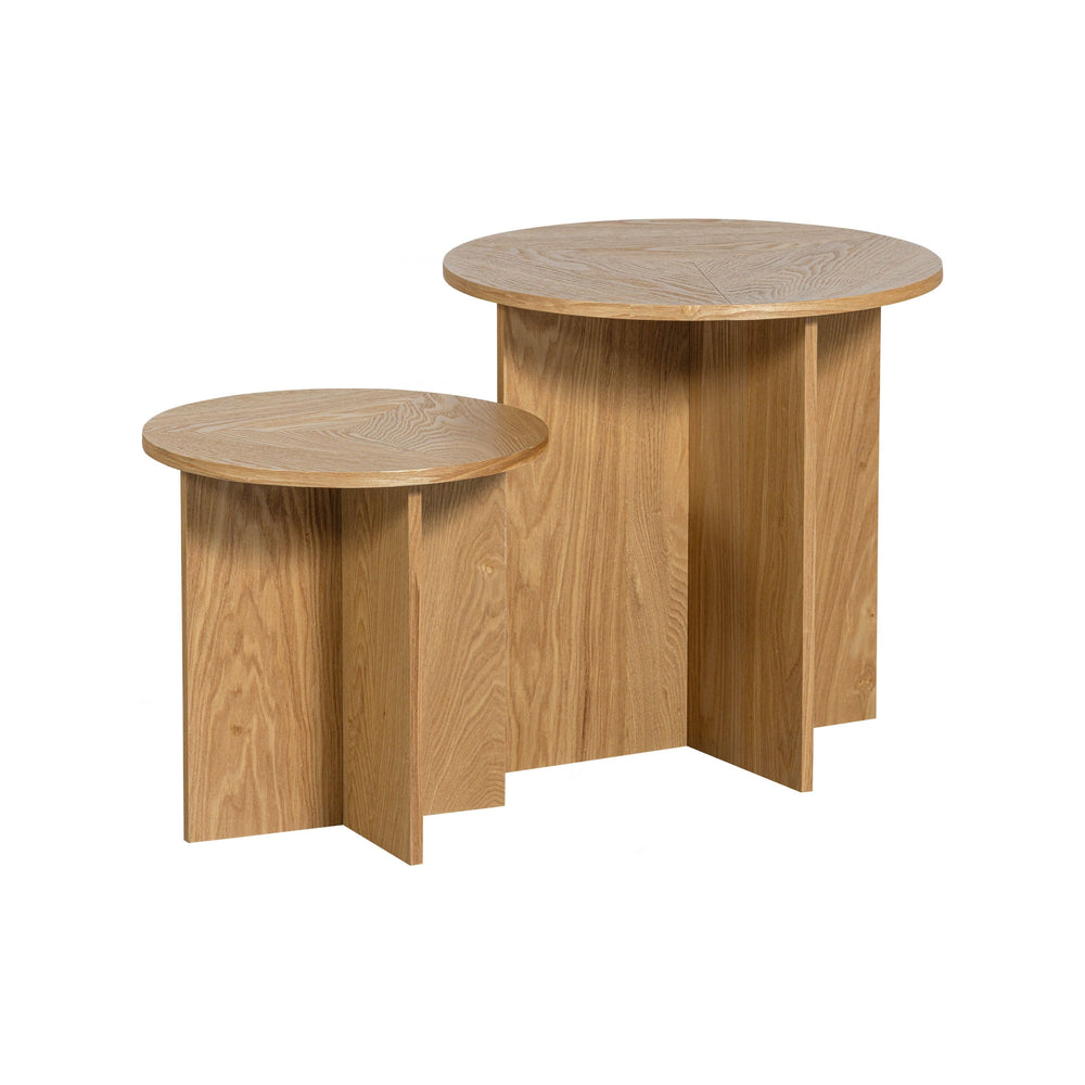 "Lina" kavos staliukai, natūrali mediena, 2 vnt.