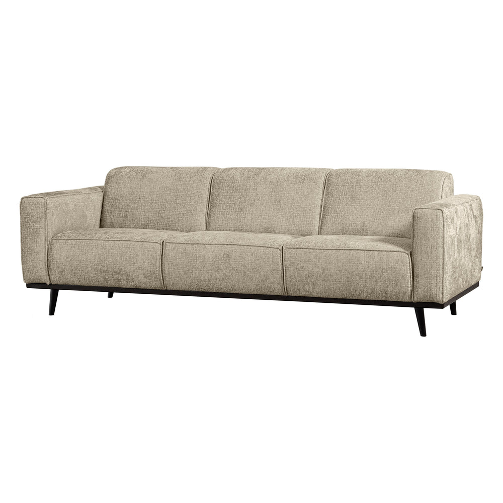 STATEMENT 3 vietų sofa, 230 cm, šiurkštus aksomas, natūrali
