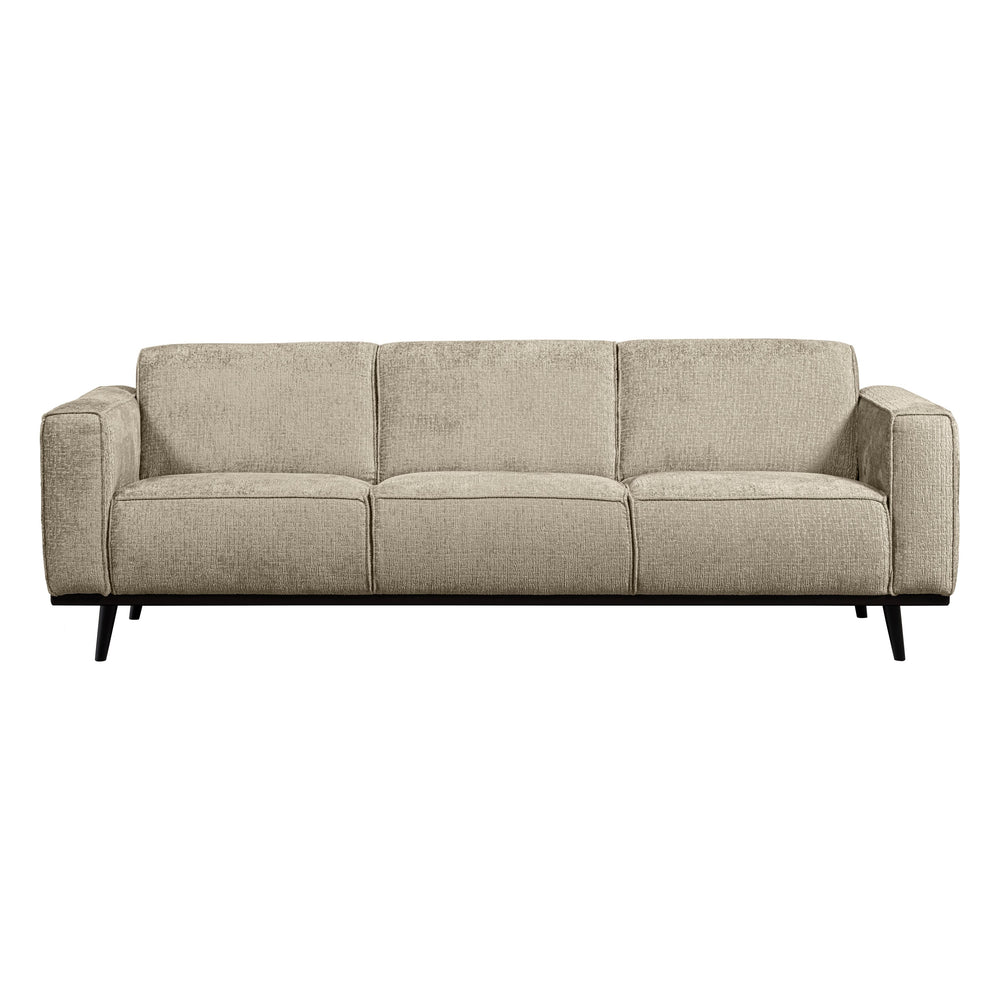 STATEMENT 3 vietų sofa, 230 cm, šiurkštus aksomas, natūrali