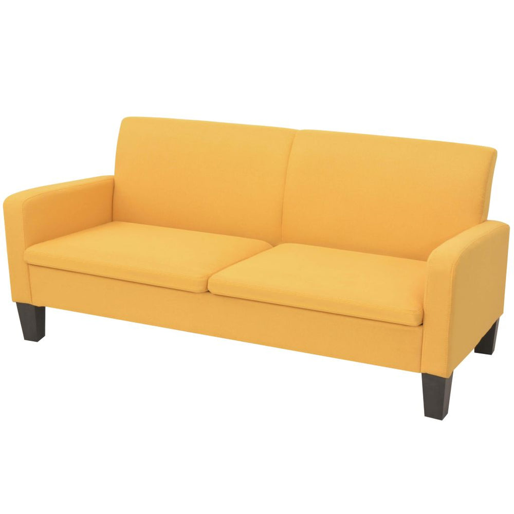 Trivietė sofa, 180x65x76, geltonos spalvos
