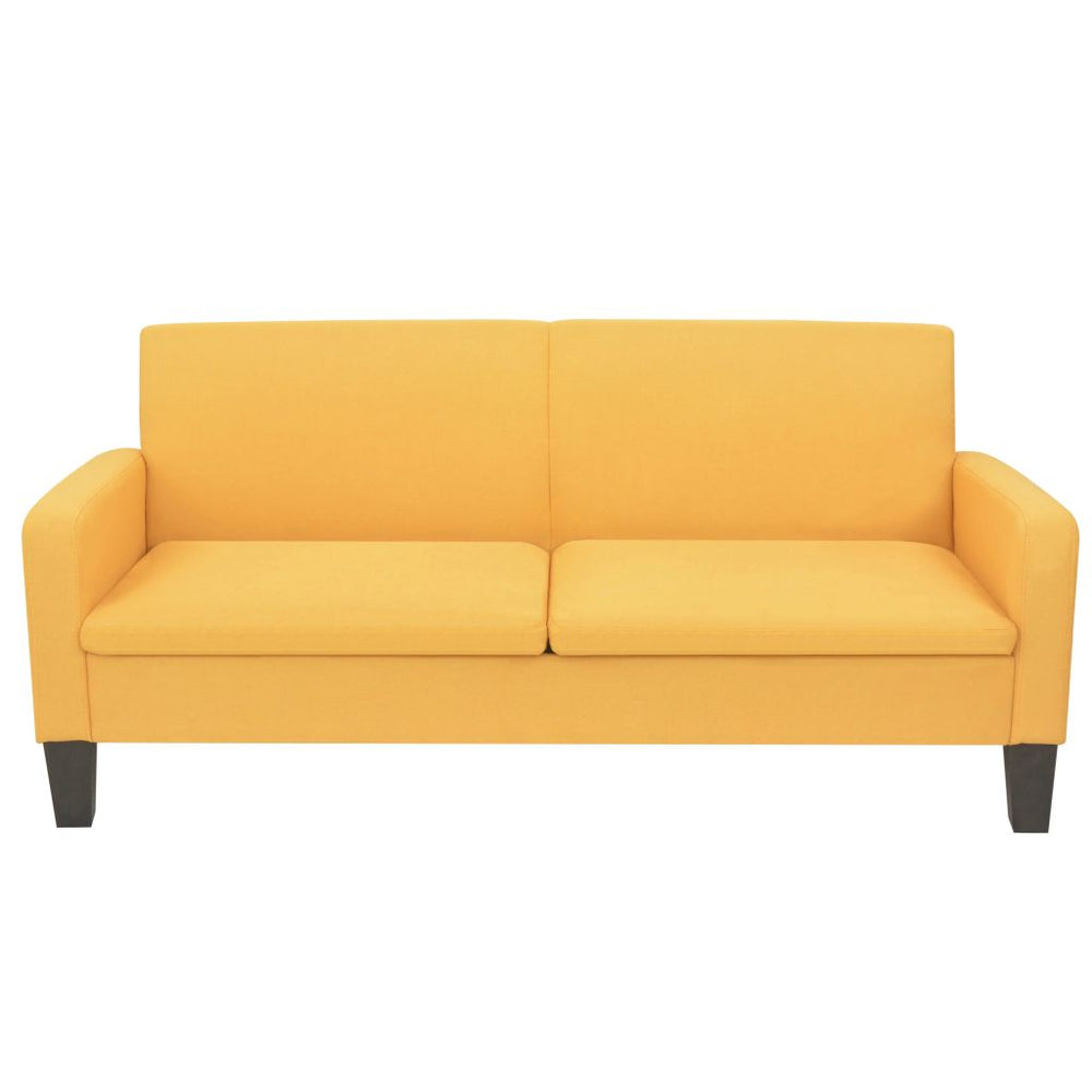 Trivietė sofa, 180x65x76, geltonos spalvos