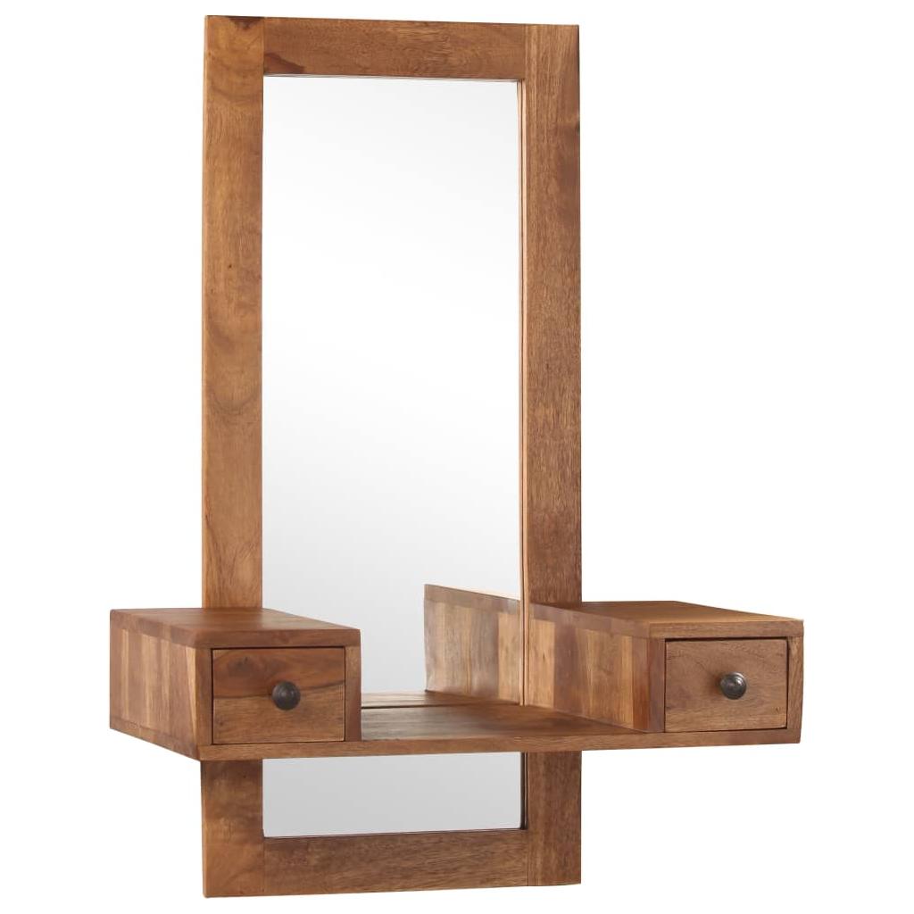 Kosmetinis veidrodis su 2 stalčiais, dalbergijos masyvas