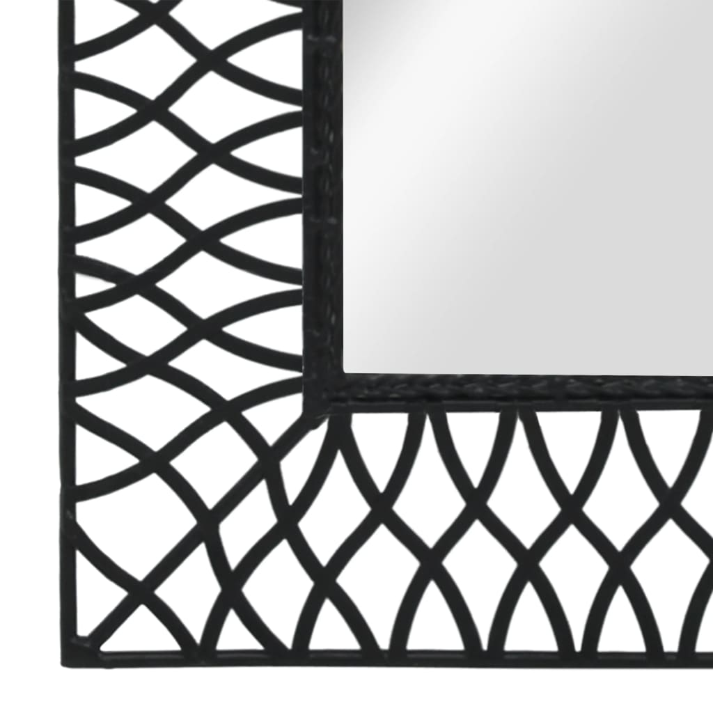 Sieninis veidrodis, juodos spalvos, 50x80cm, arkinis