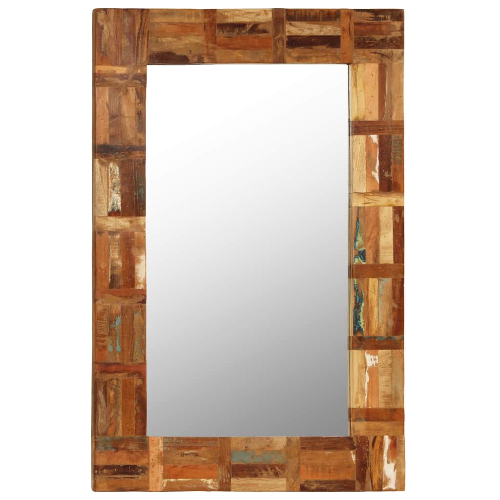 Sieninis veidrodis, perdirbtos medienos masyvas, 60x90cm