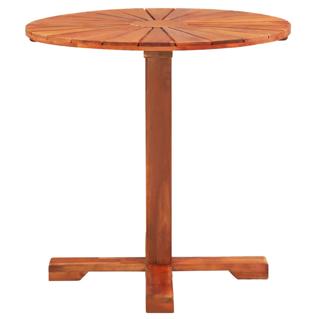 Pjedestalinis stalas, 70x70 cm, akacijos med. masyvas, apvalus